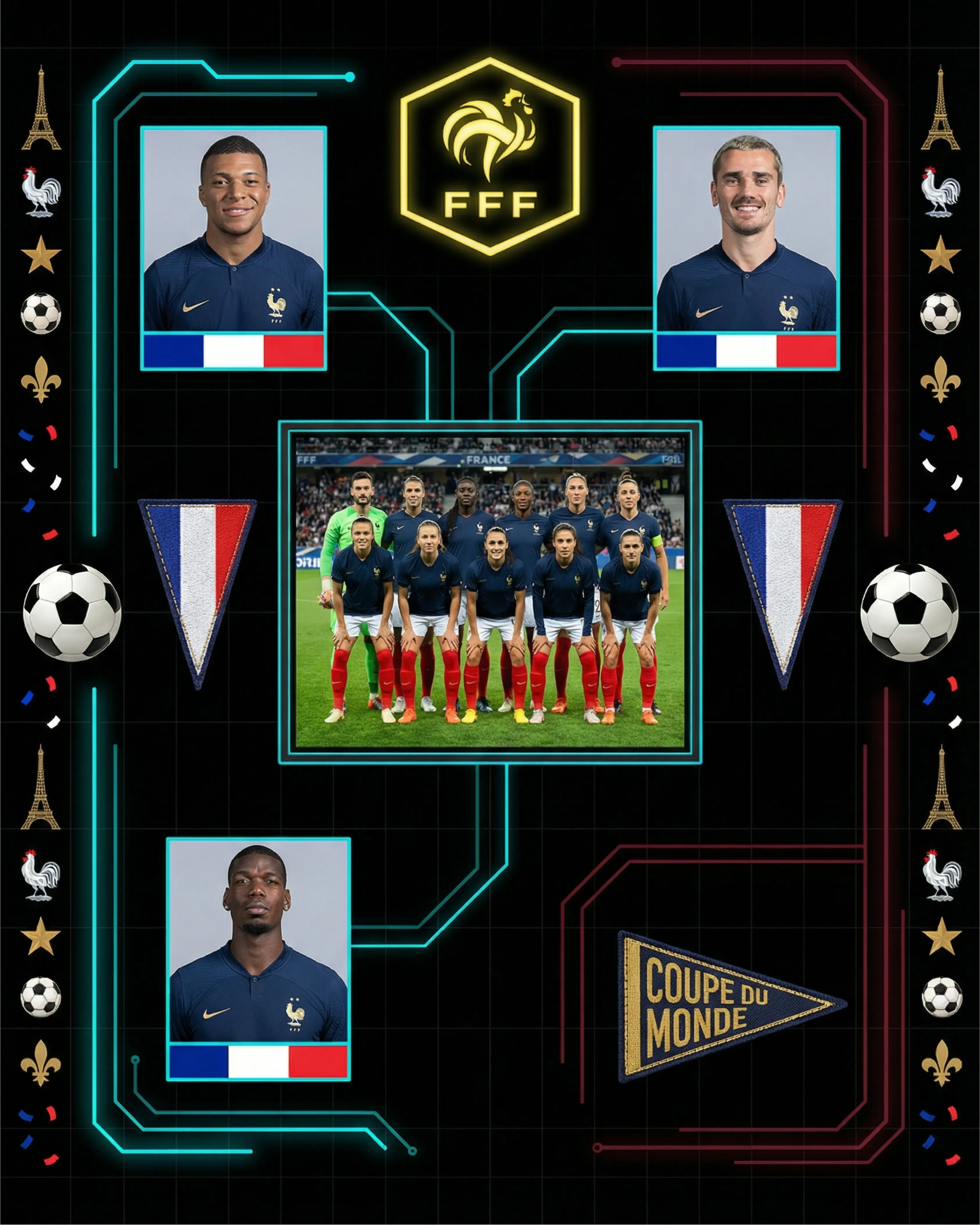 Portfolio FFF — Équipe de France Instagram, de 0 à 200K followers EDF Féminine, N°1 mondial EDF Masculine