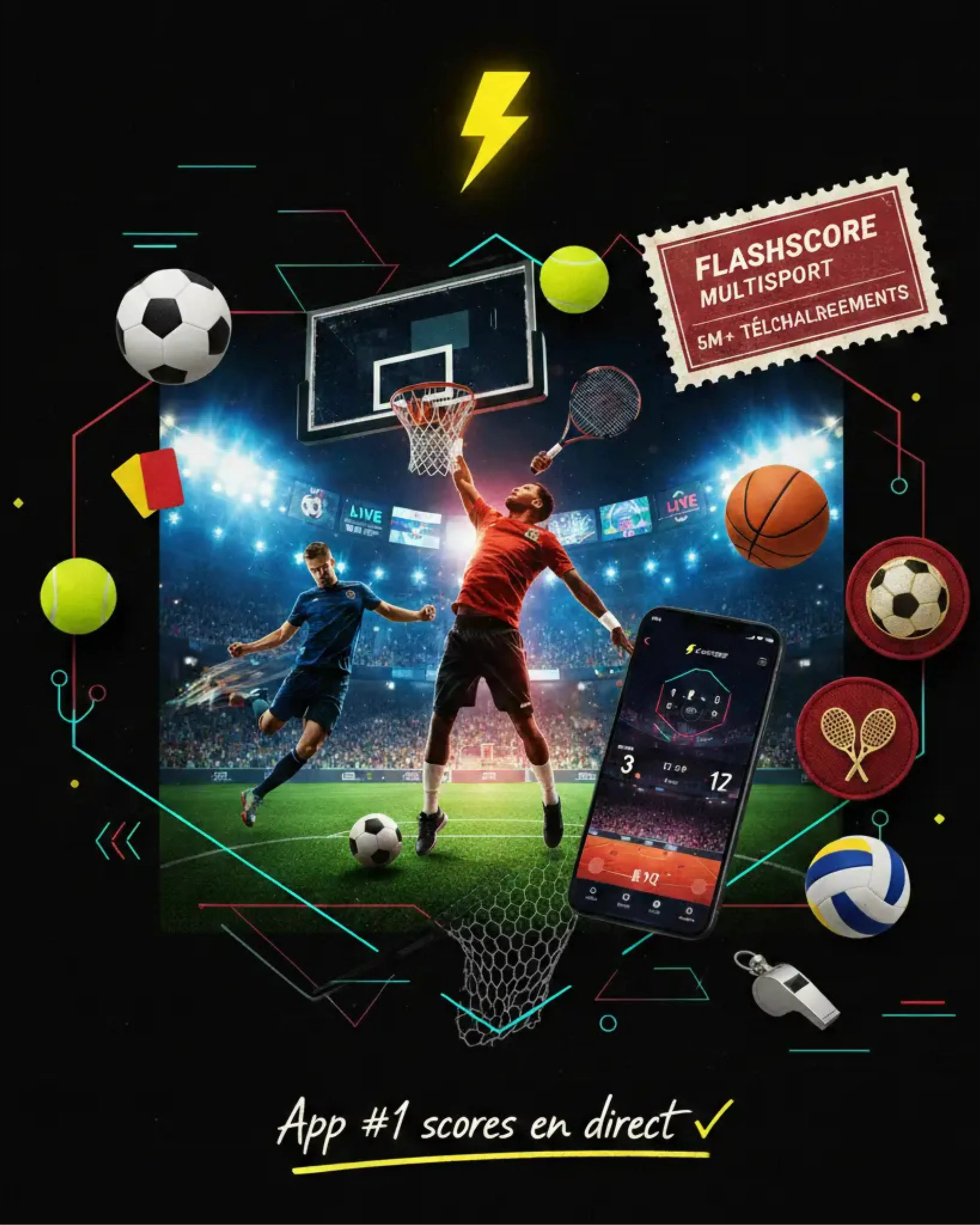 Portfolio Flashscore — Social Media multi-plateformes, +363% interactions, format viral TOG